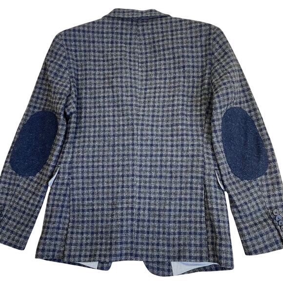 Wallin & Bros Mens 38S Wool Tweed Tailored Sports Coat Blazer Elbow Patches - Picture 2 of 16